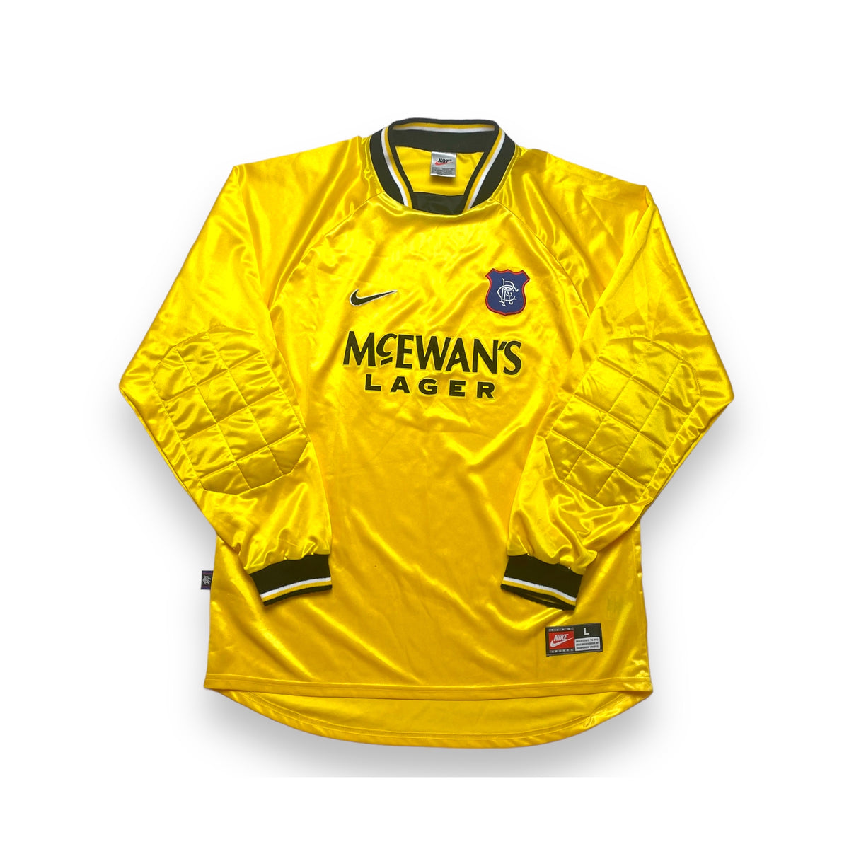 Rangers Goalkeeper football shirt 1997 - 1998. Sponsored by McEwan's